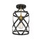 Z-Lite Malcalester 1 Light Flush Mount, Matte Black & Olde Brass 481F1-MB-OBR - alternate 4